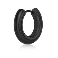 Plain Hoop Earring in Black Ion Plated Stainless Steel