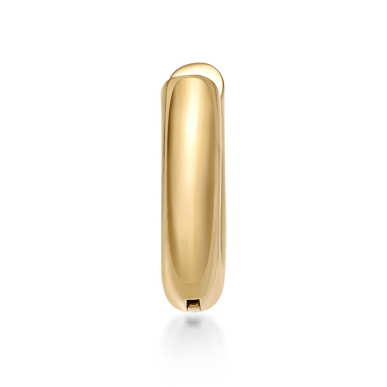 Plain Hoop Earring in Gold Ion Plated Stainless Steel