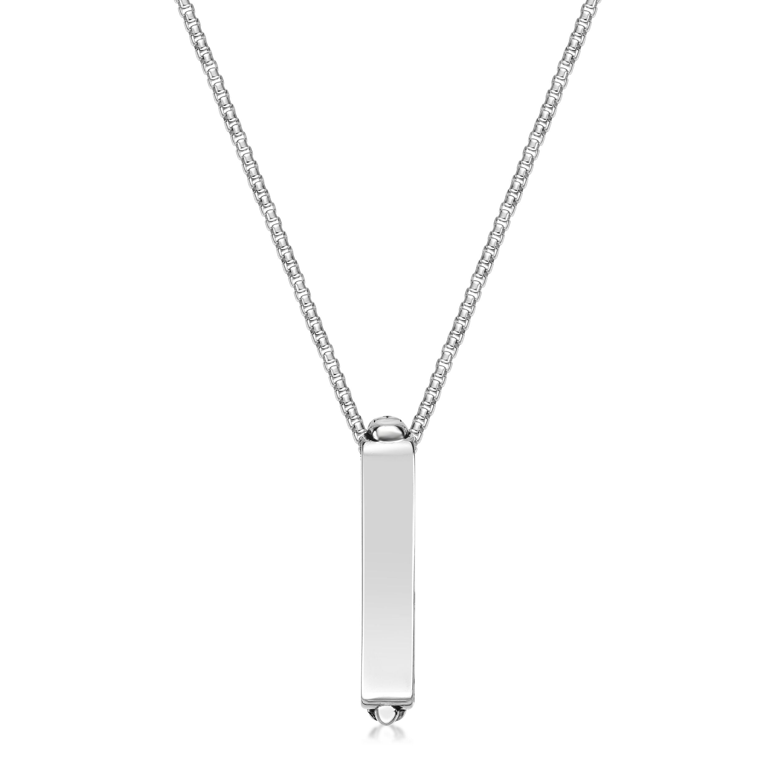 Men's Skull Pendant with Howlite Accent in Sterling Silver