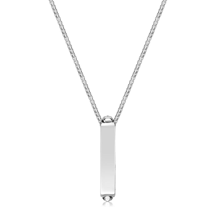 Men's Skull Pendant with Howlite Accent in Sterling Silver