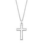 Men's Black Onyx Cross Pendant in Sterling Silver