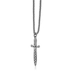 Men's Dagger Pendant in Sterling Silver