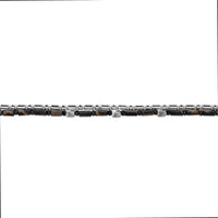 Men's Tiger Eye and Black Spinel Bracelet in Sterling Silver