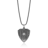 Pegasus Sheild Pendant in Sterling Silver