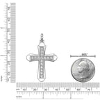 Men's Lab Grown Diamond Flared Cross Pendant in Sterling Silver (1/2 ct. tw.)