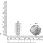 Men's Lab Grown Diamond Dog Tag Pendant in Sterling Silver (1/3 ct. tw.)