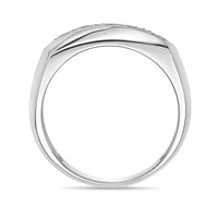 Men's Lab Grown Diamond Ring in Sterling Silver (1/4 ct. tw.)