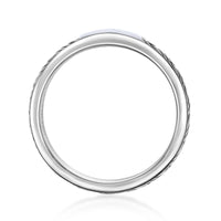 Men's Mother of Pearl Woven Band in Sterling Silver
