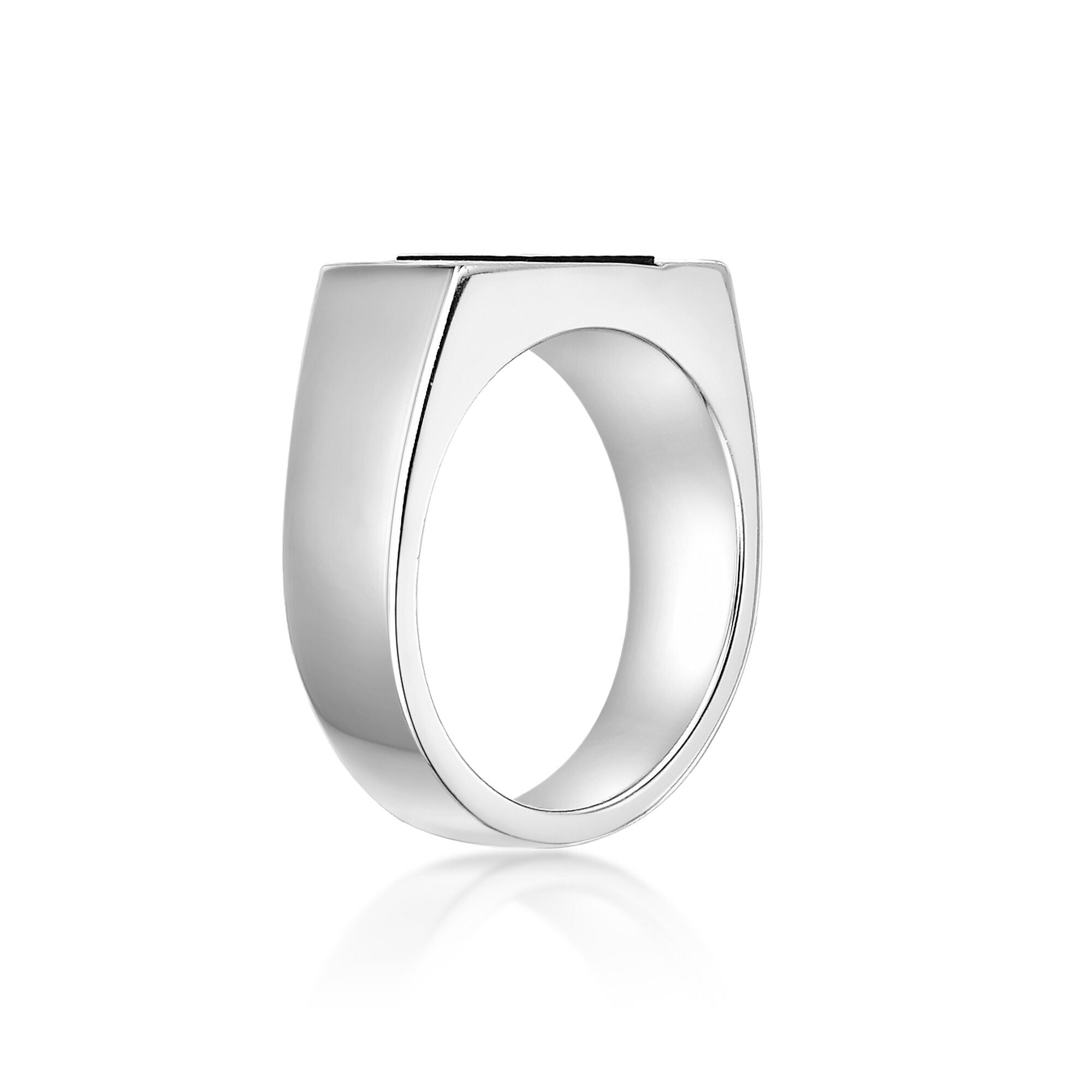 Men's Black Onyx Ring in Sterling Silver