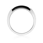Men's Black Onyx Geometric Ring in Sterling Silver