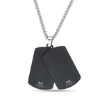 In God We Trust Eagle Dog Tag in Black Ion-Plated  Stainless Steel