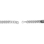 American Flag Chain Bracelet in Black Ion-Plated Stainless Steel