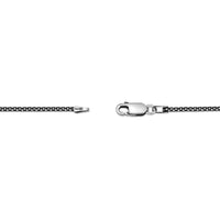 0.75 cttw Black Diamond Nail Cross Pendant in Sterling Silver, 24"