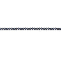 Black Pearl Necklace with Sterling Silver, 16"
