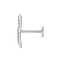 14K Gold Cubic Zirconia Wave Cartilage Earring