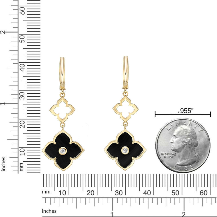 Flora Classic Double Flower Drop Earrings