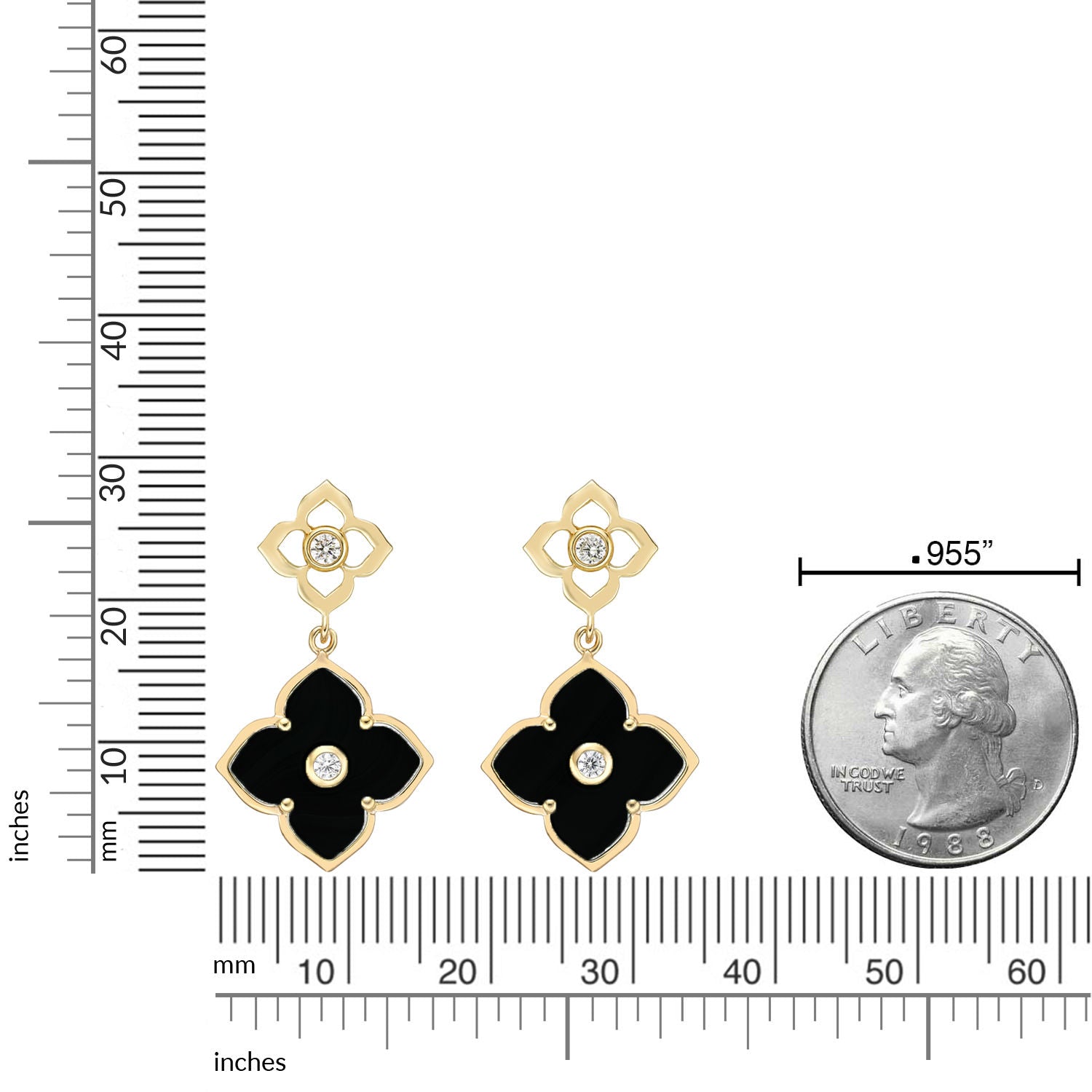 Flora Classic Double Flower Drop Earrings