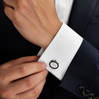 Oval Cufflinks in Stainless Steel