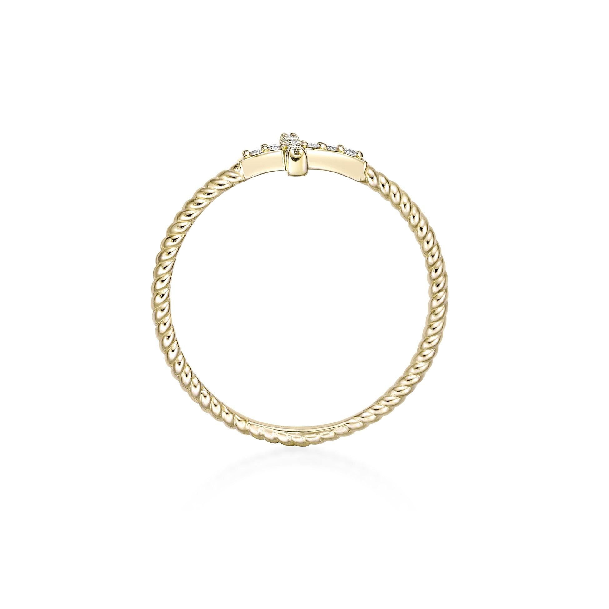 Lab Grown Diamond Cross Ring