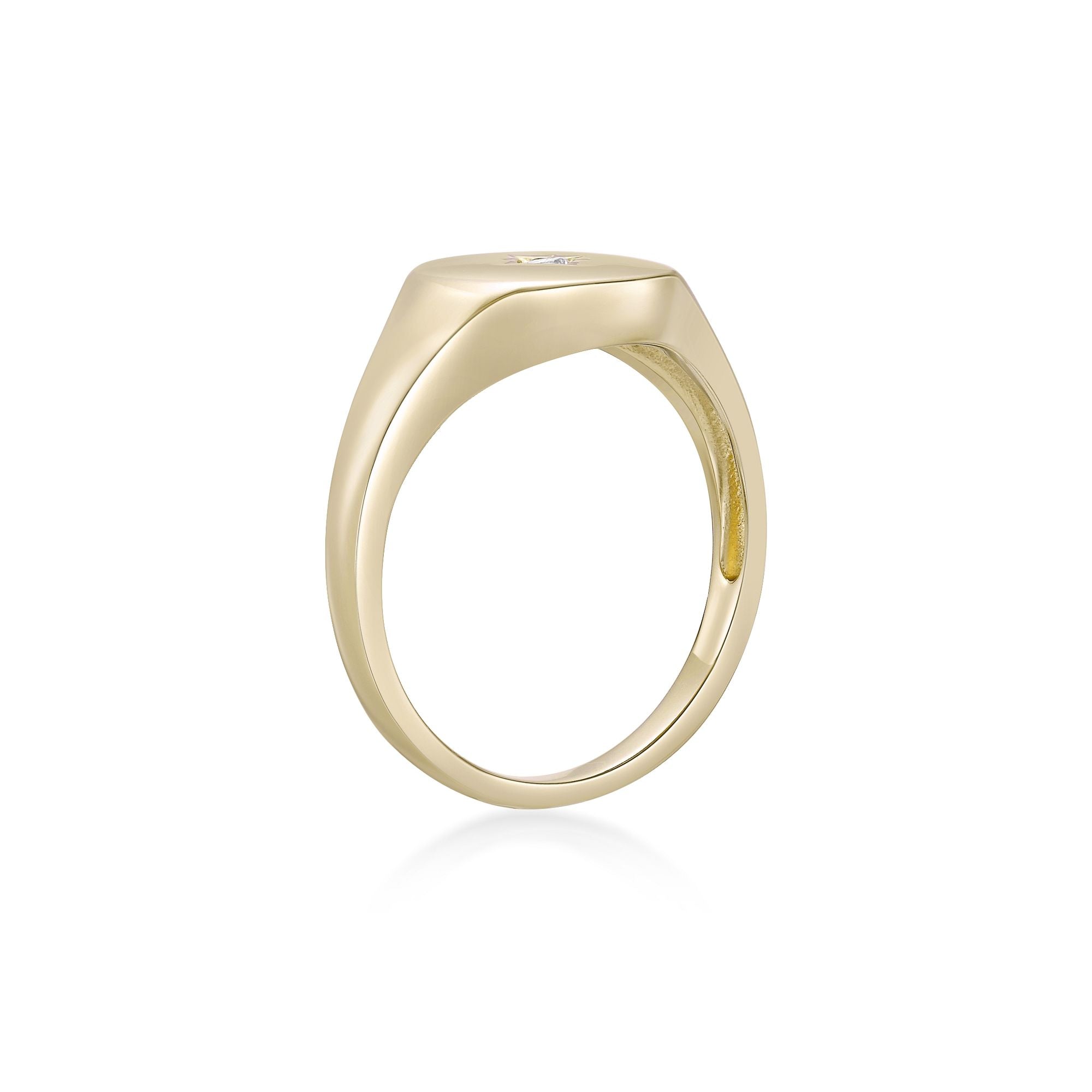 Lab Grown Diamond Star Signet Ring