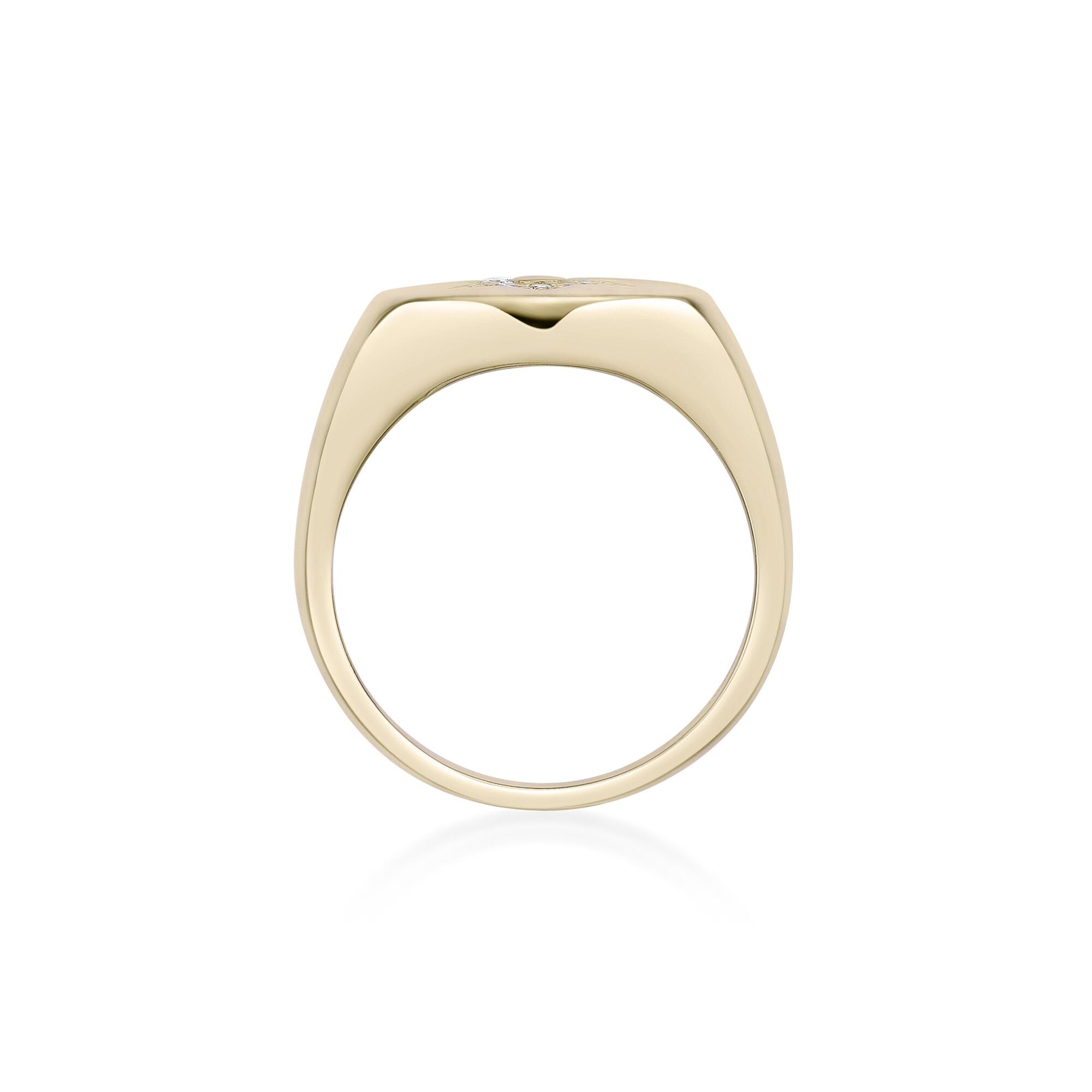 Lab Grown Diamond Star Of David Signet Ring