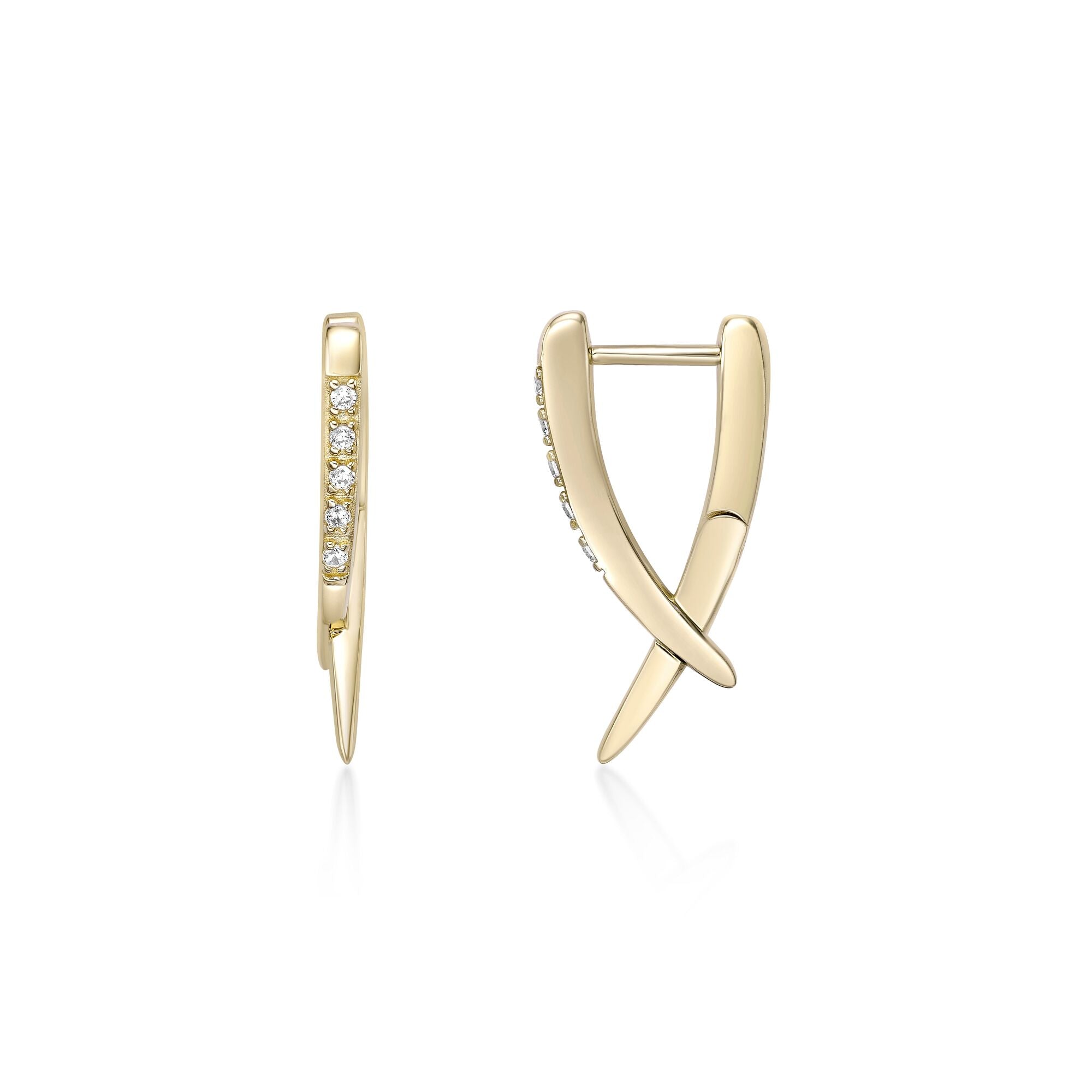 Lab Grown Diamond Spike Earrings