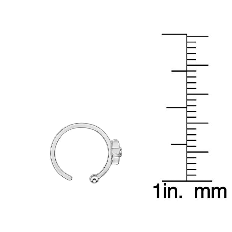 14K Gold Triangle 0.025 Carat Lab Grown Diamond Nose Hoop - 20G