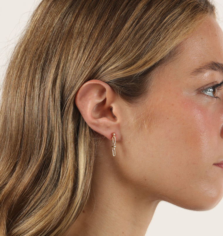 Paperclip Chain Dangle earrings