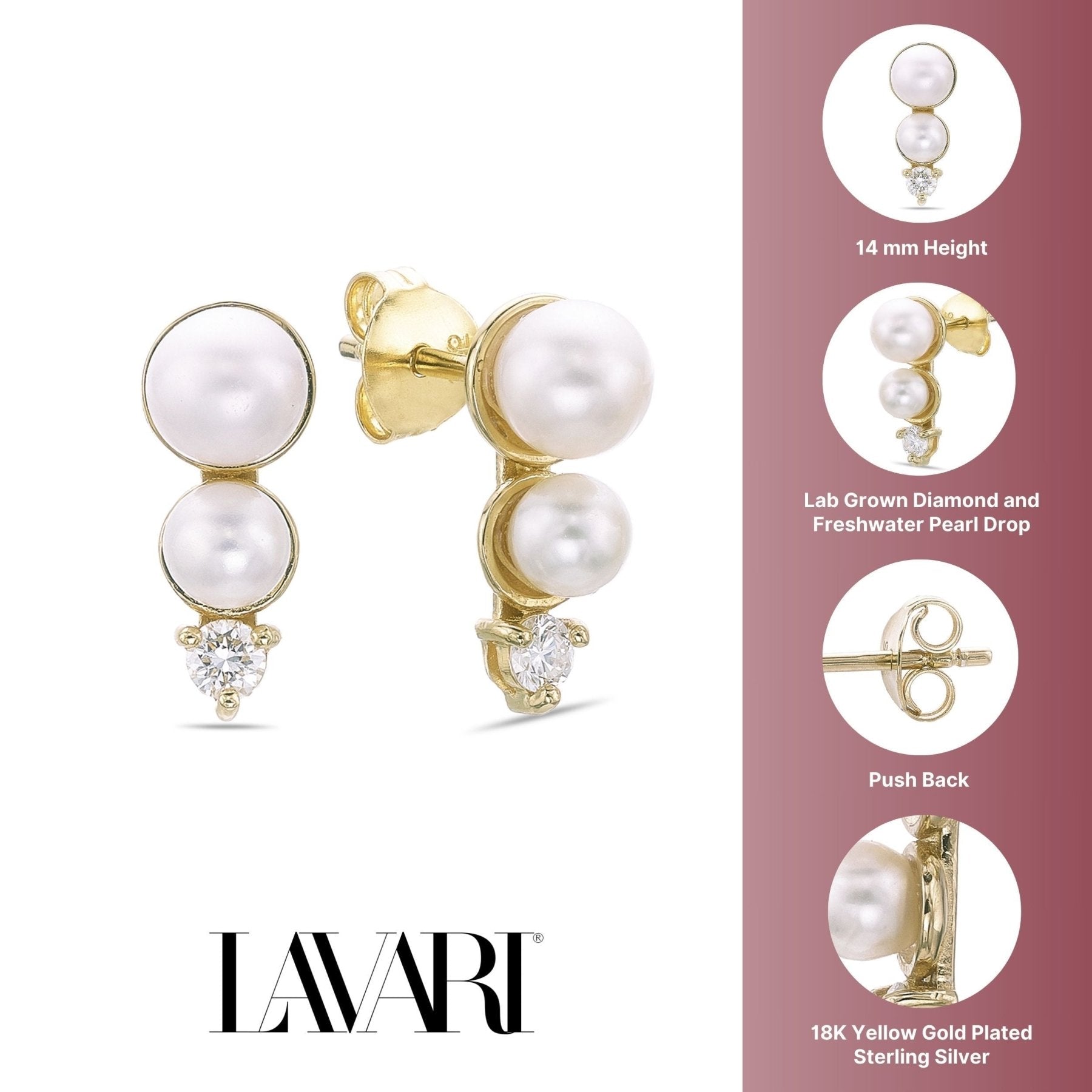 Pearl Drop Down Earrings