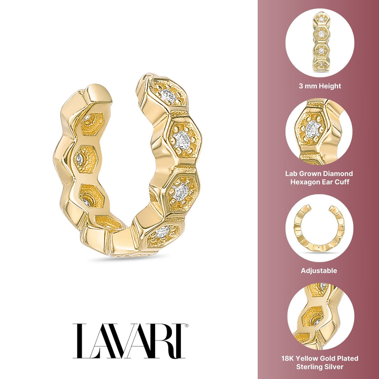 Hexagon Ear Cuff