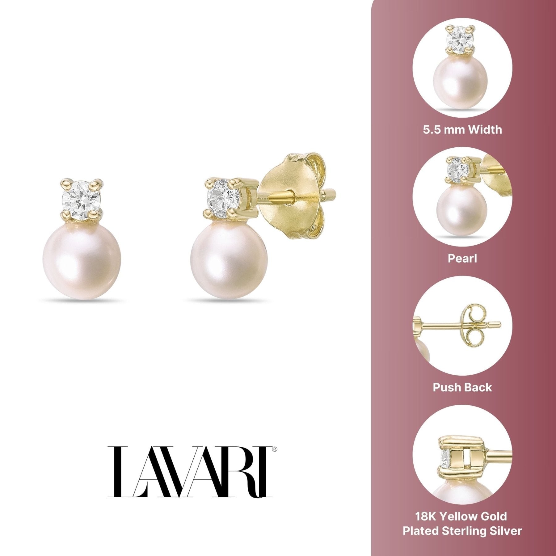 Pearl Stud Earrings