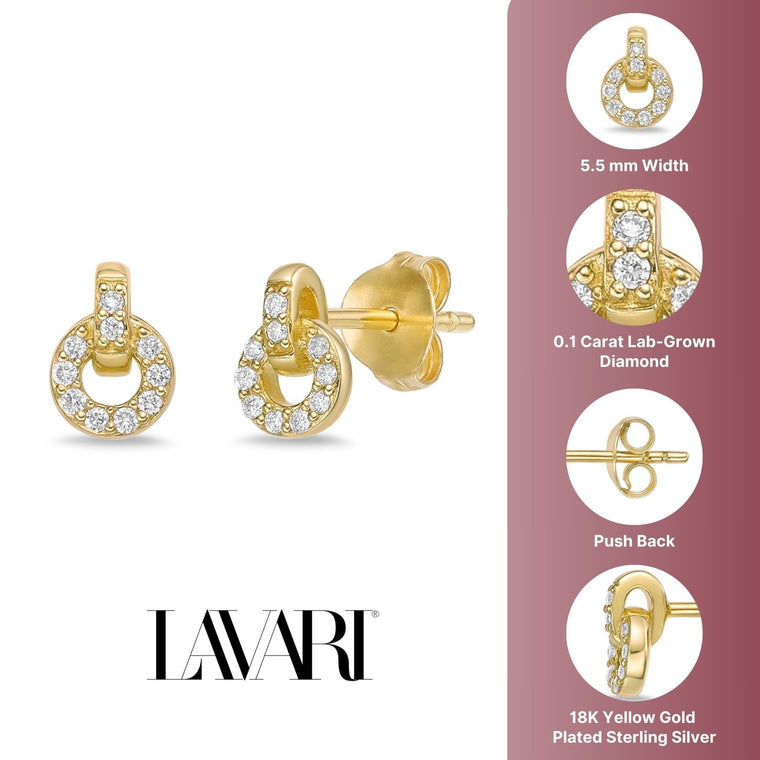 Lab Grown Diamond Small Chain Studs