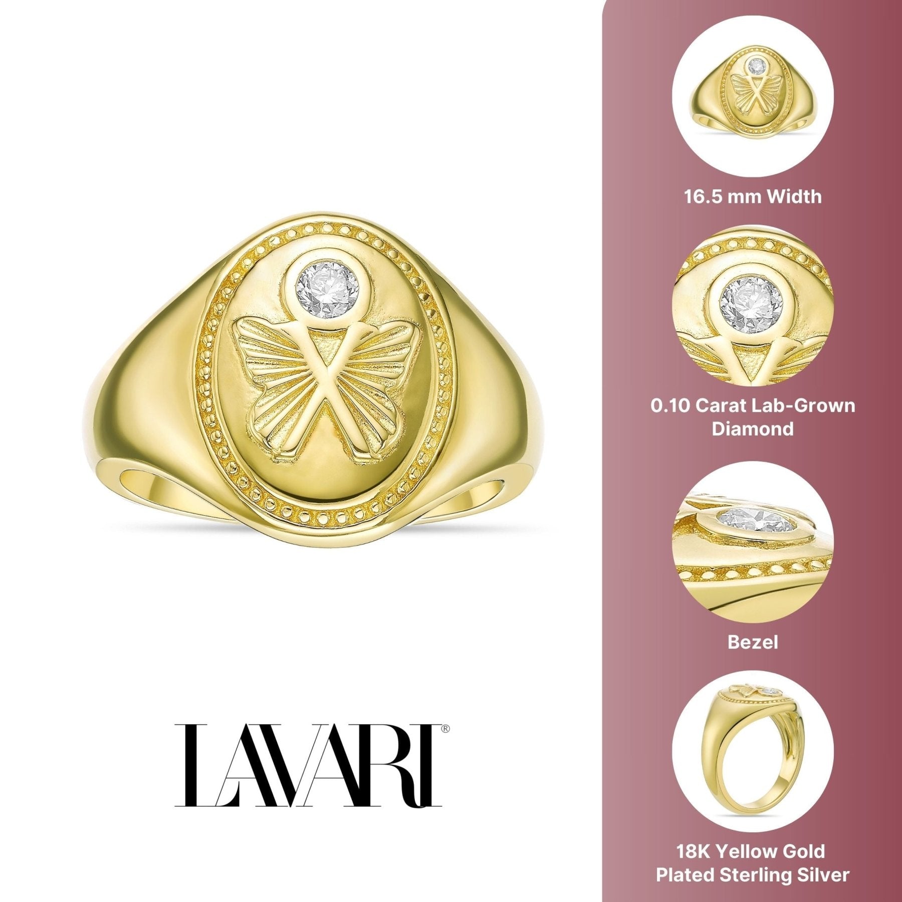 Butterfly Signet Ring