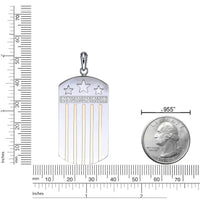 Texas Flag Dog Tag in Steel High Polish Stainless Steel