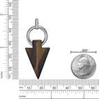Men's Tiger Eye Arrowhead Necklace in Sterling Silver
