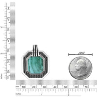 Malachite Octagon Medallion Pendant in 925 Sterling Silver