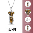 Tiger Eye Dog Pendant