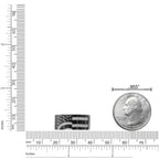 American Flag Band in Black Ion-Plated Stainless Steel
