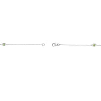 Birthstone Station Bracelet in Sterling Silver