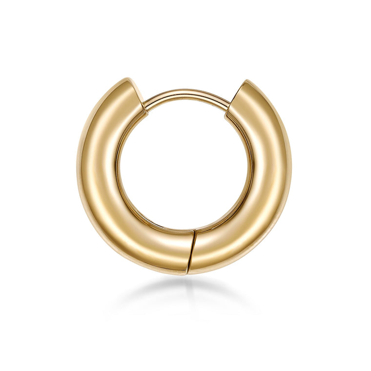 Plain Hoop Earring in Gold Ion Plated Stainless Steel