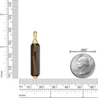 Tiger Eye Pendant in Yellow Gold Plated Sterling Silver