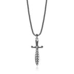 Men's Dagger Pendant in Sterling Silver