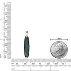 Men's Malachite Pendant in Yellow Gold Plated Sterling Silver