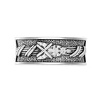 Men's Arrowhead Band in Oxidized Sterling Silver