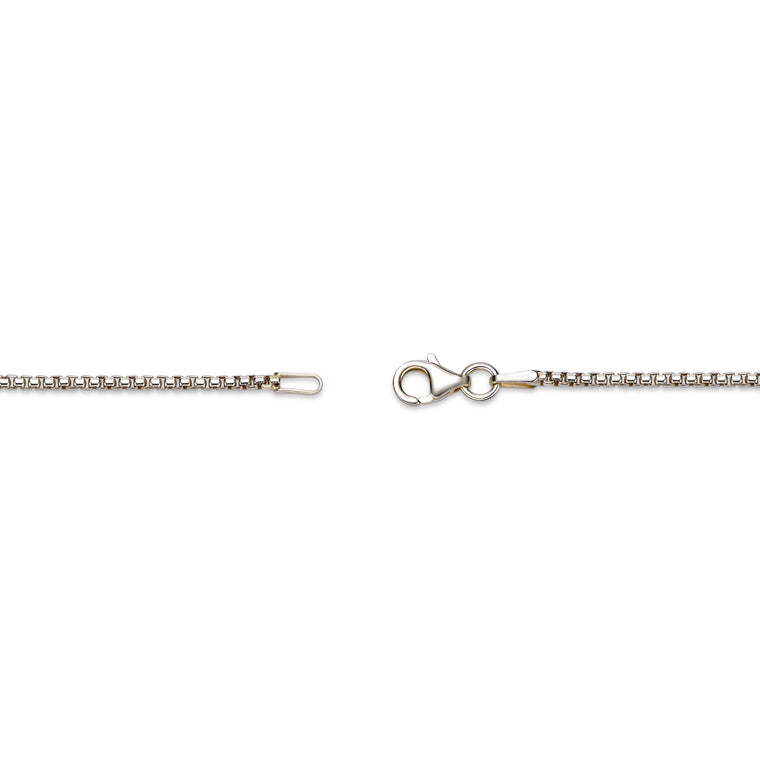 Black Spinel Fang Pendant in Sterling Silver, 24"