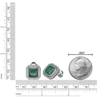 Square Malachite Cufflinks in Sterling Silver