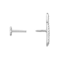 14K Gold Cubic Zirconia Wave Cartilage Earring