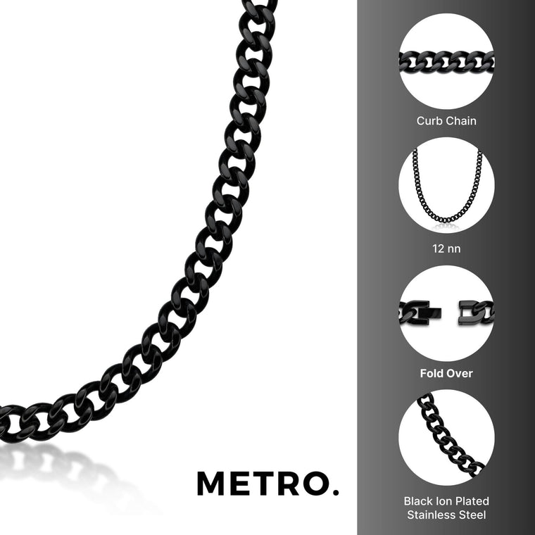 Thick Chain in Black Ion Plated Stainless Steel