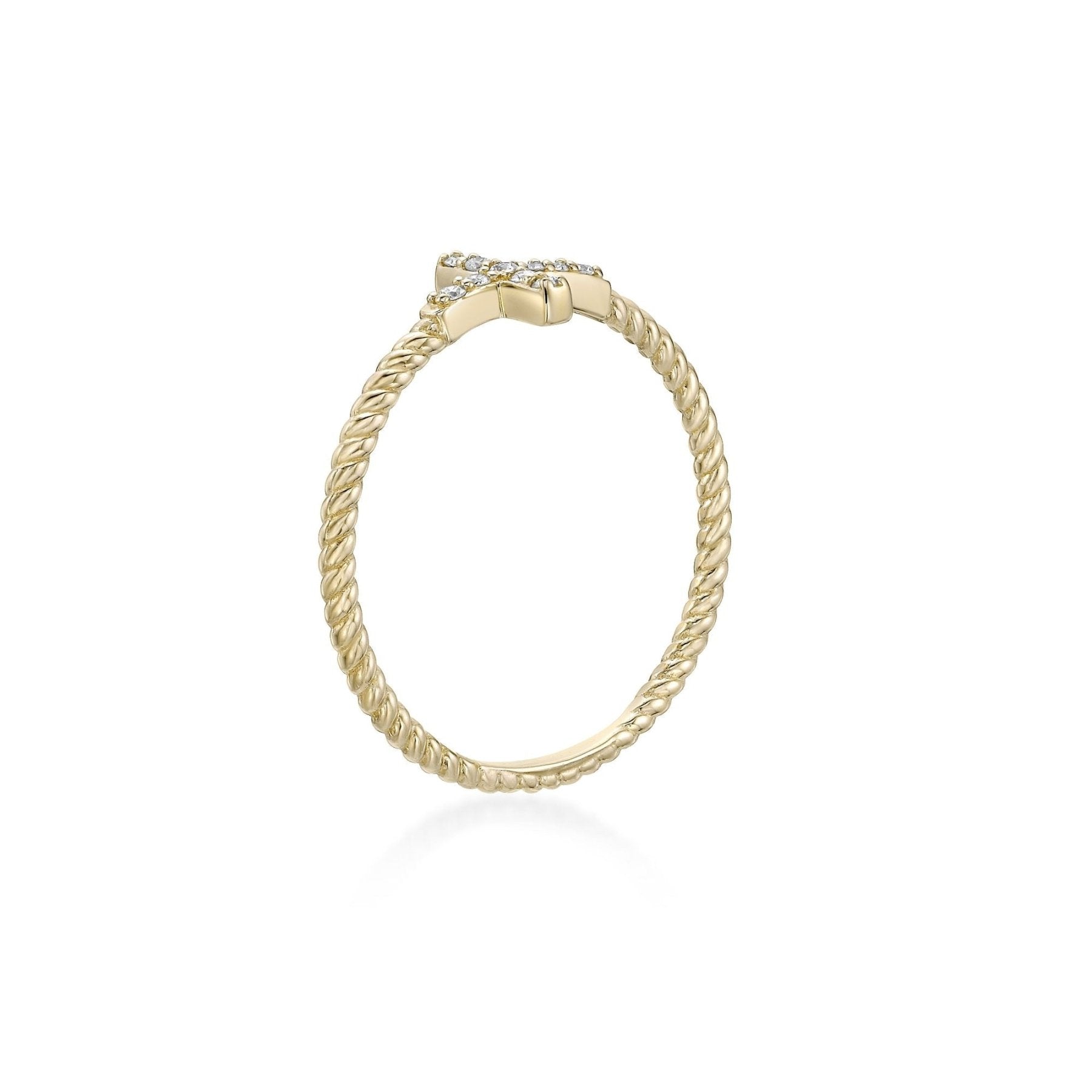 Lab Grown Diamond Cross Ring