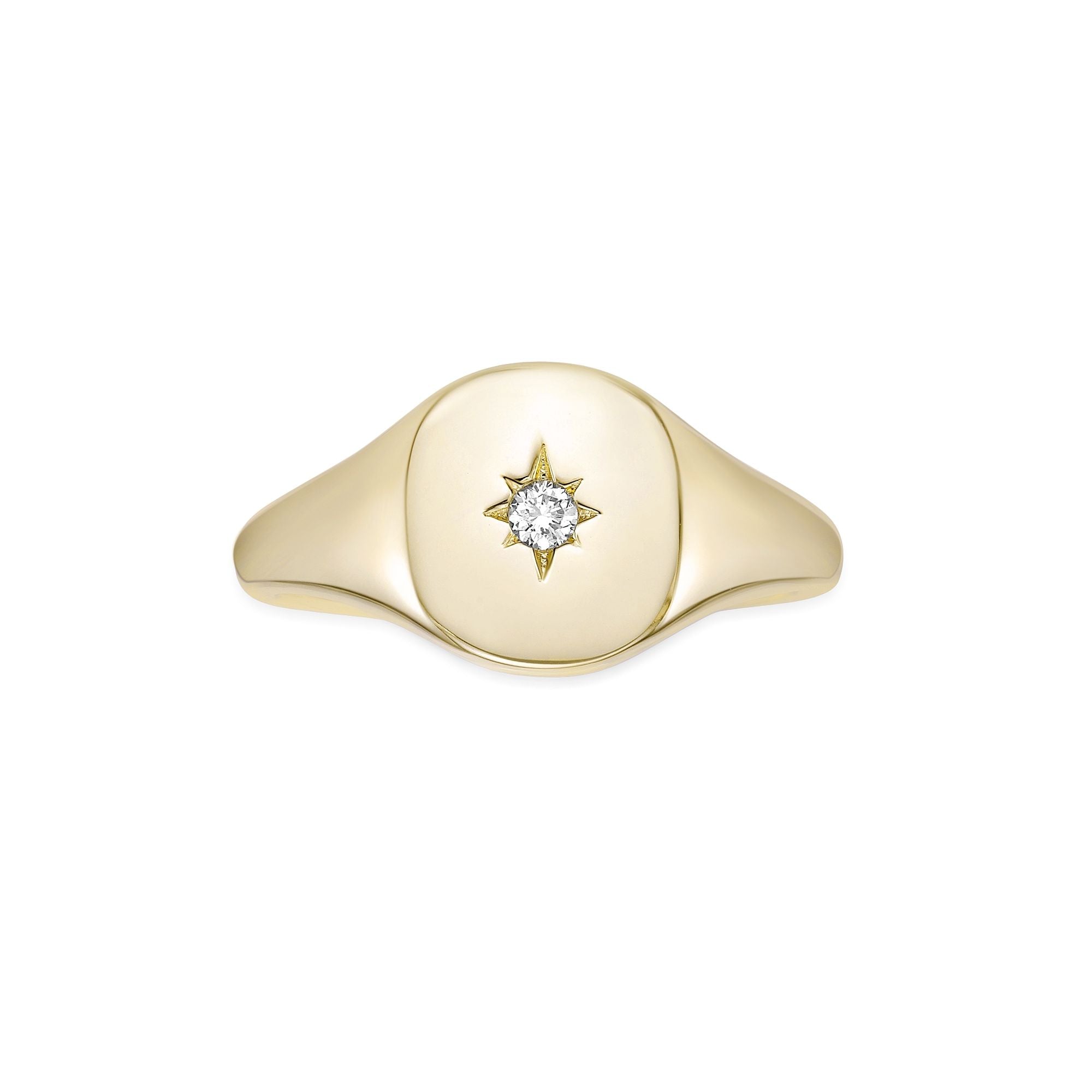 Lab Grown Diamond Star Signet Ring